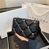 Trendy French Style Grid Small Shoulder Bag 2023 Autumn Winter New Square Bag