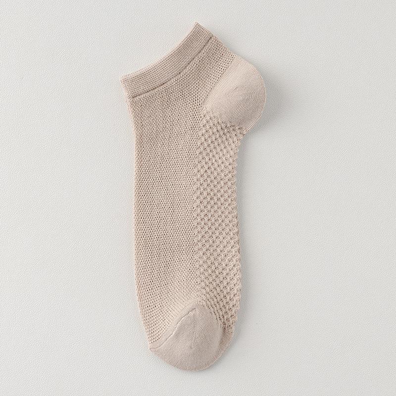 Men's Anti-odor and Sweat-absorbing Thin Cotton Socks, Boat Socks, Men's Shallow Mouth Invisible Solid Color Non-odor Foot Short Socks, Summer