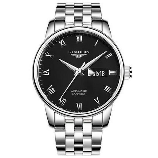 Montre Mécanique Suisse Haut de Gamme pour Homme avec Bracelet en Acier, Double Date, Conception Étanche - Nouveau Style Business Authentique