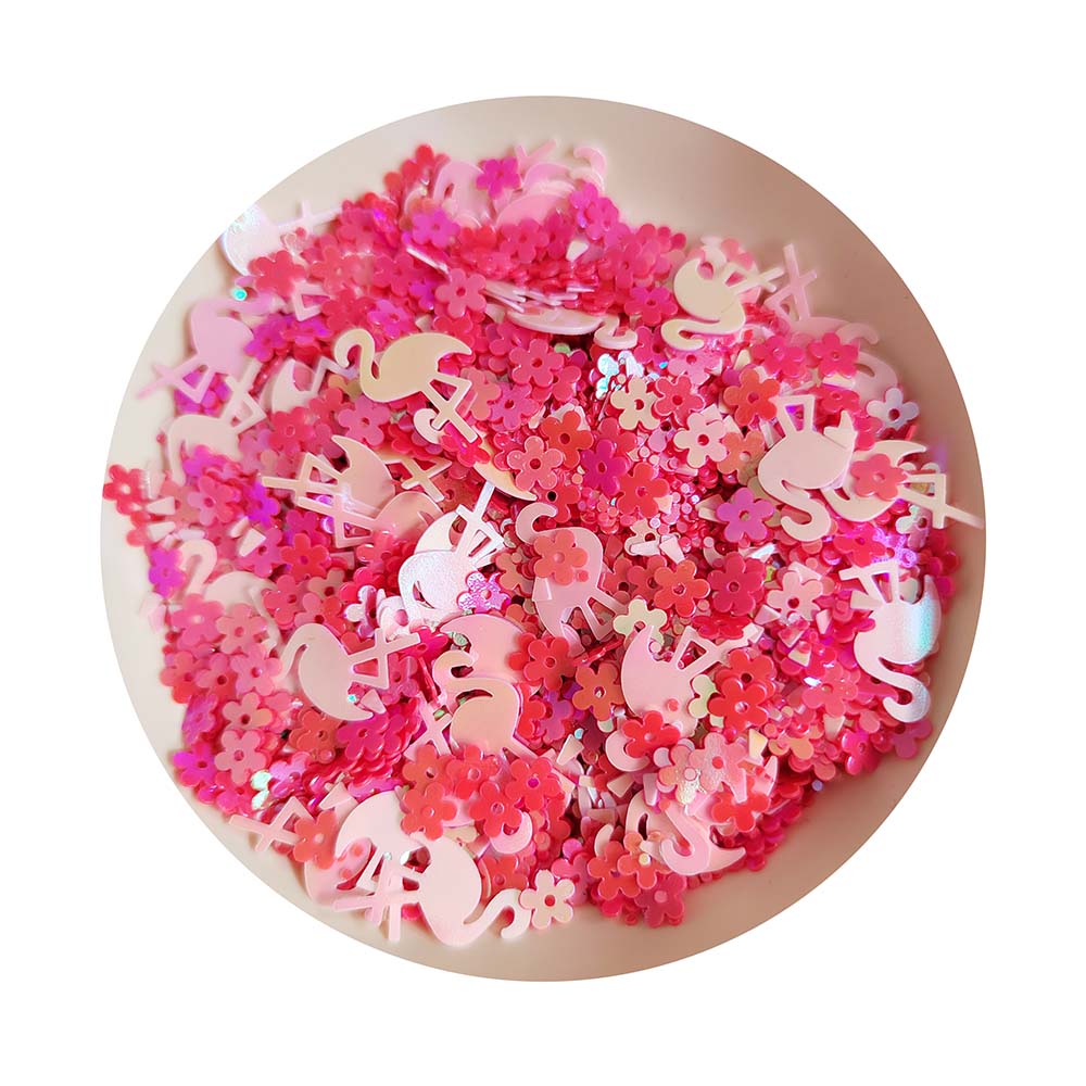 Hot Selling 500g/Bag Pink Birds Red Daisy Flowers Mixed PVC Glitters Confetti for Wedding Balloons Birthday Party Table Decor