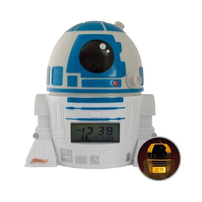 ClicTime - Star Wars - Réveil Lumineux BulbBotz R2-D2 14 Cm