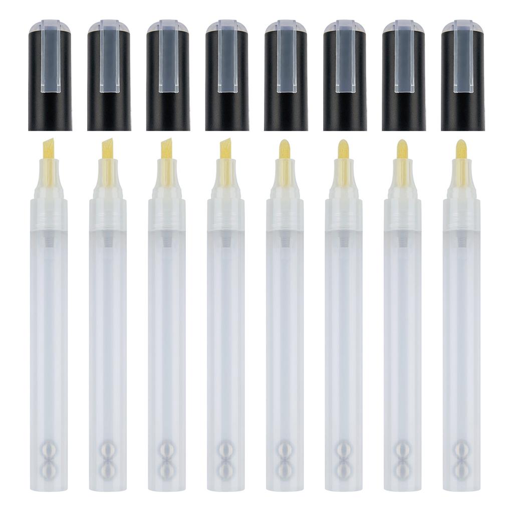 6 Stück leere Nachfüll-Farbmarker, ungebrauchte Acrylfarbstifte, nachfüllbare Farbmarker, leere nachfüllbare Marker zum Bemalen von Steinen