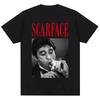 Scarface Movie Al Pacino Same Style T-shirt, Unisex Retro Hip Hop Loose Cotton Casual Streetwear Fashion T-Shirt