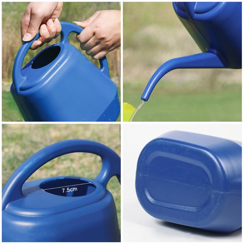 Regadera 4L Regadera de Plástico con Asa Cómoda Regadera Pequeña para Jardín Boquilla Larga para Interior Exterior