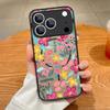 Translucent Matte Magnetic Phone Case For iPhone 17 16 15 Pro 14 13 Pro Max 16e 17e For Magsafe Little Floral Hard PC Back Cover