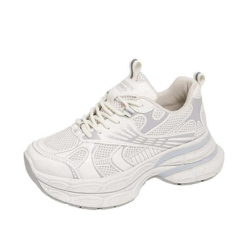 Daddy Shoes 22 Herbst Neue atmungsaktive Mesh-Schuhe dicke Sohlen erhöhen die Höhe lässige Lauf-Sportschuhe Trend