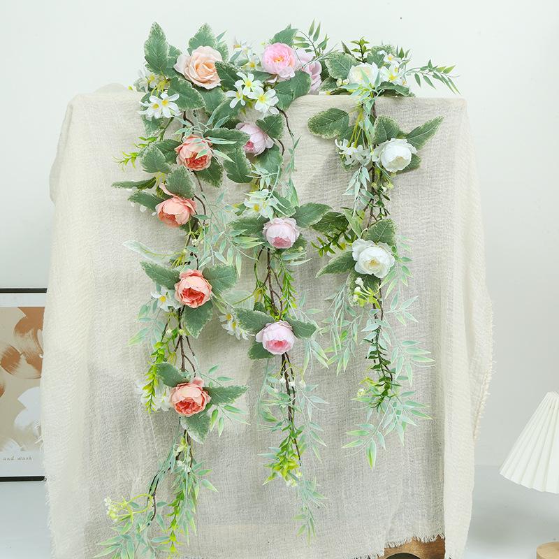 Simulation Rose Vine Home Wedding Wedding Arch Winding Decorative Vine Eucalyptus Leaves Simulation Vine