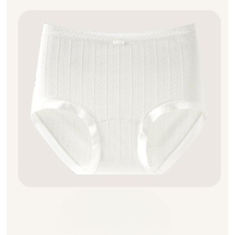 Women's Summer Jacquard Cotton Non Scratch 10A Antibacterial Extended Crotch Waist Triangle Briefs