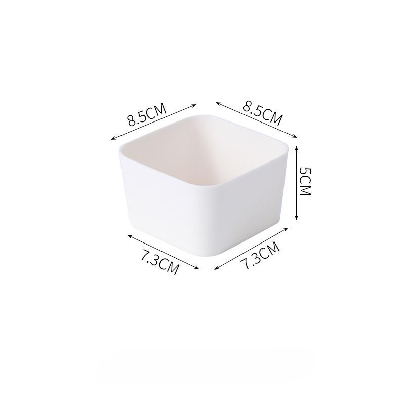 4PCS Drawer Organizers Set Clear Plastic Desk Dividers Bins Bedroom Dresser Office Storage Box for Makeup Jewelries Gadgets