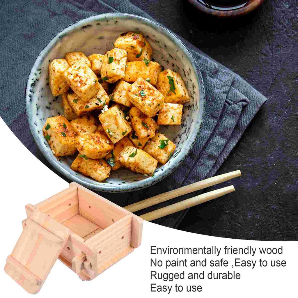 Wooden Tofu Mold Tool Pressing Squeezer Maker Eco Friendly Perfect for Homemade Tofu Ideal Gift for Friends Family