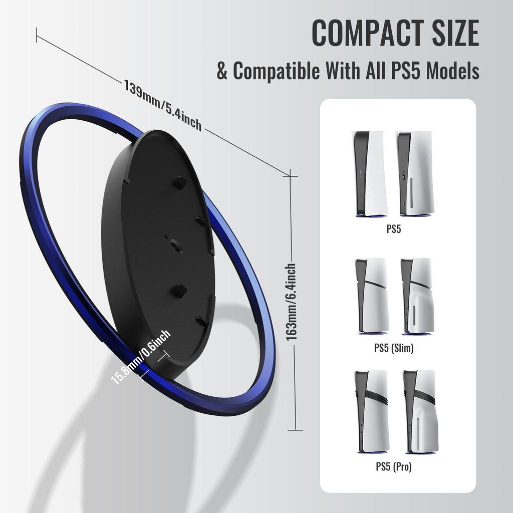 FOR PS5 Pro/Slim Full Range Of Zinc Alloy Game Console Stand Game Console Vertical Suction Non-slip Cooling Base Holder