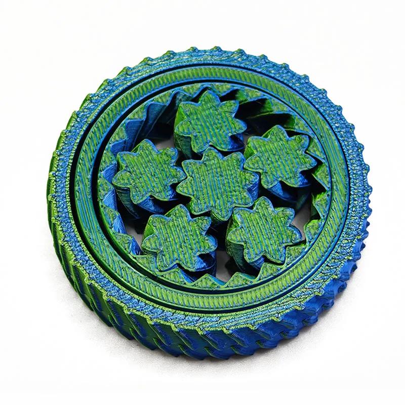 3D Printed Rotating Ball Toy O-Shaped Universal Fingertip Gyroscope Gravity Rotation Anxiety Relief Decompression