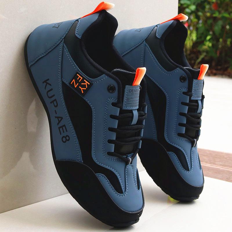 Brand Men's 2025 Waterproof Leather Sneakers - Non-Slip, Versatile Casual Shoes for Spring and Autumn