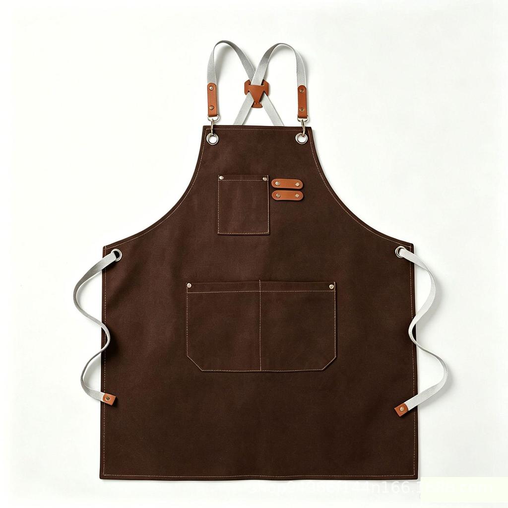 Waterproof & Oil-proof Wear-resistant Canvas Apron for Cross-border Trade