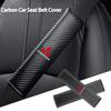 Car Seatbelt Shoulder Protector Cover Carbon Fiber Safety Belt For Mitsubishi Outlander Lancer Eclipse Mirage Xpander Attrage
