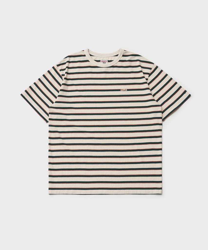 LE TIGRE Multi Stripe Half T-Shirt (Ecru)