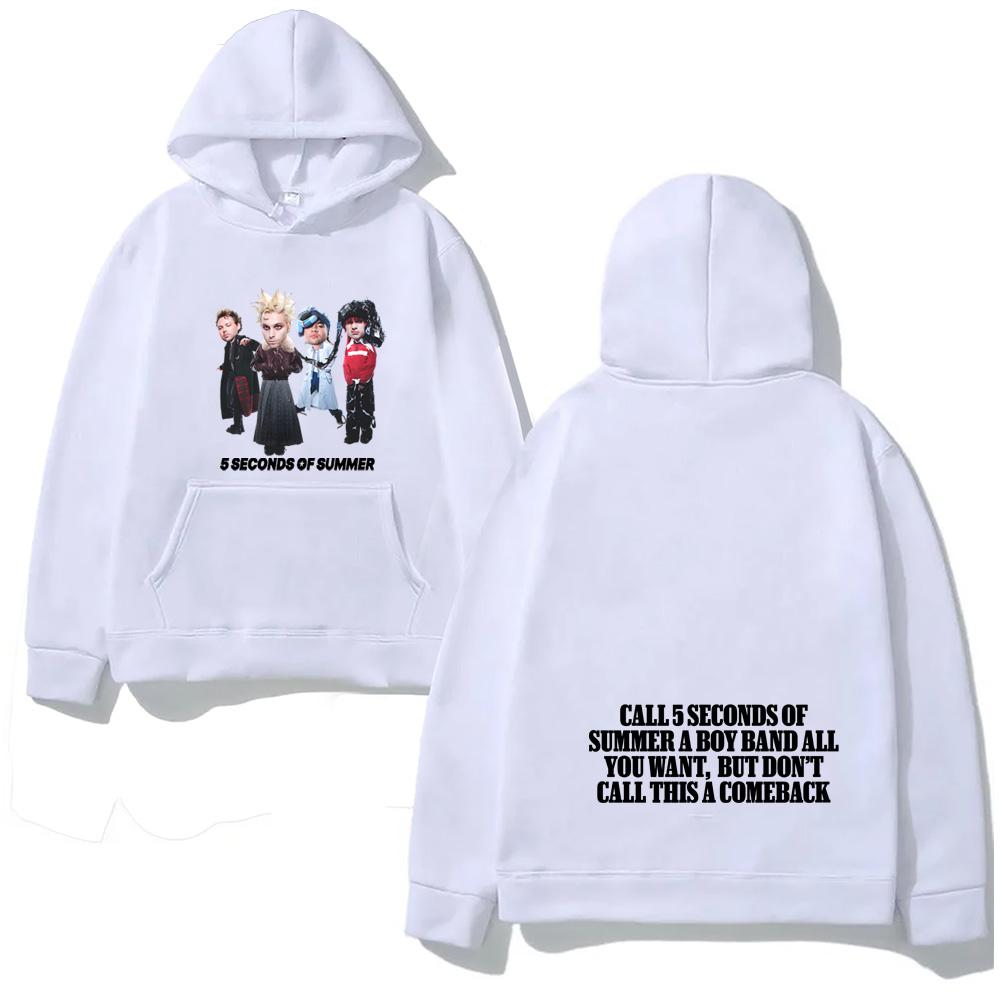 5 Seconds of Summer NEW Album Hooded Grunge Autumn Winter Gothic Sweatshirt with Hooded Fleece Clothes High Quality Top