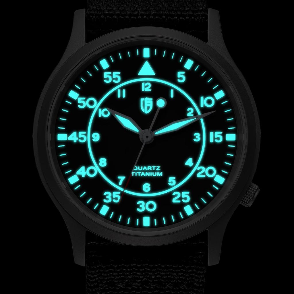 BERNY Watch Men Watch Watch Watch Titanium Watch Japanese Sweep Second Quartz Movement Titanium Analog Quartz Watch Water Resistant To 5 ATM Made of