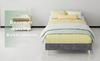 Modern Minimalist Bed Frame, 90x200 cm, Grey, Dutch Velvet Fabric, Low-Profile Base, Bedroom Furniture. Excludes Gas Lift, Headboard, and Mattress.