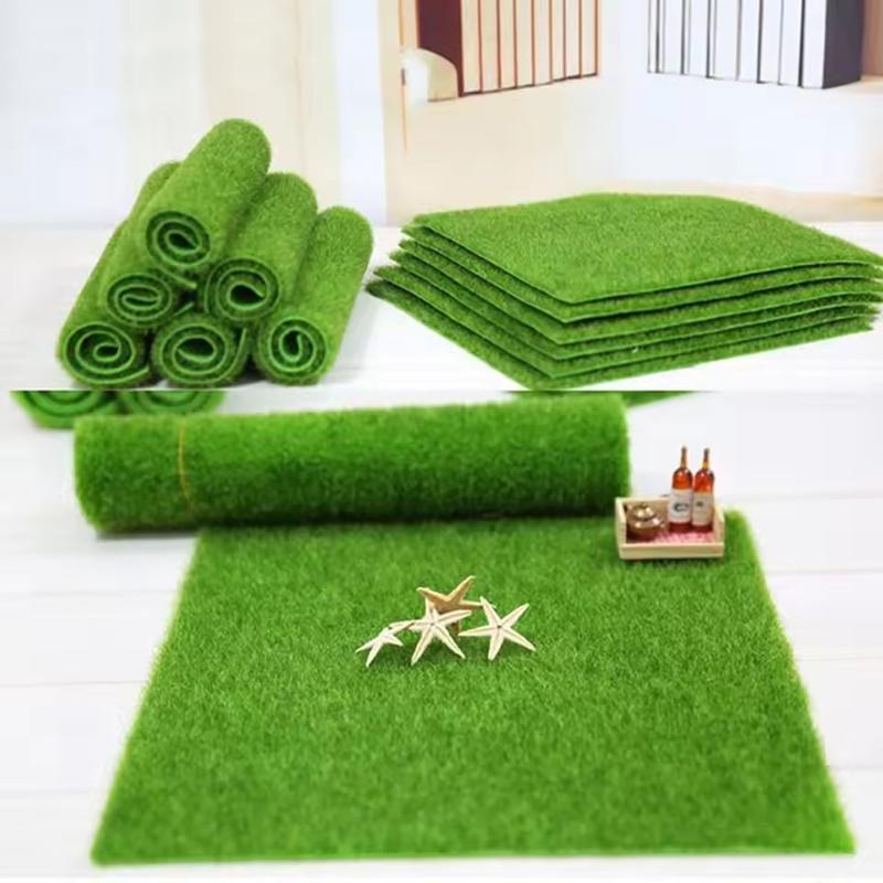 Grasmatte Grün Kunstrasen Rasenteppiche Kunstrasen Simulation Moosrasen 30*30cm DIY Mikro-Landschaft Heimdekoration