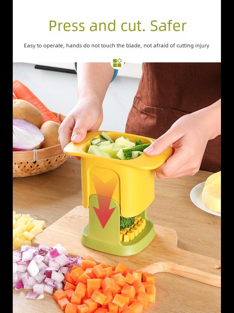 Vegetable and Fruit Dicer Slicer for Home Use - Onion, Carrot, Cucumber, Potato, Ham Cutter - French Fries Maker