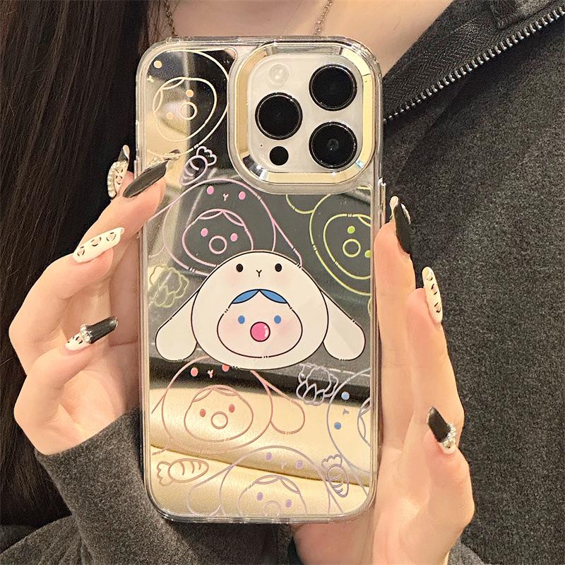 Zhitai iPhone 16 Pro Case, Compatible with Apple 15 Pro Max, 14 Pro, 13, 12, Three-in-One Mirror Design with Bracelet.