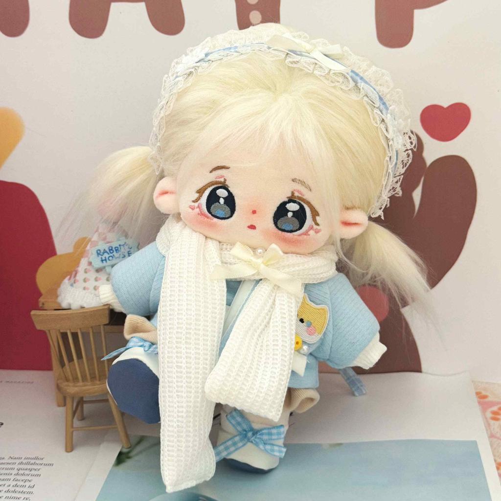 20cm Kawaii Bekleidete Idol Baumwollpuppe Niedliche Kuschelpuppe DIY Plüschpuppe Weihnachts-Geburtstagsgeschenk für Mädchen Kinder