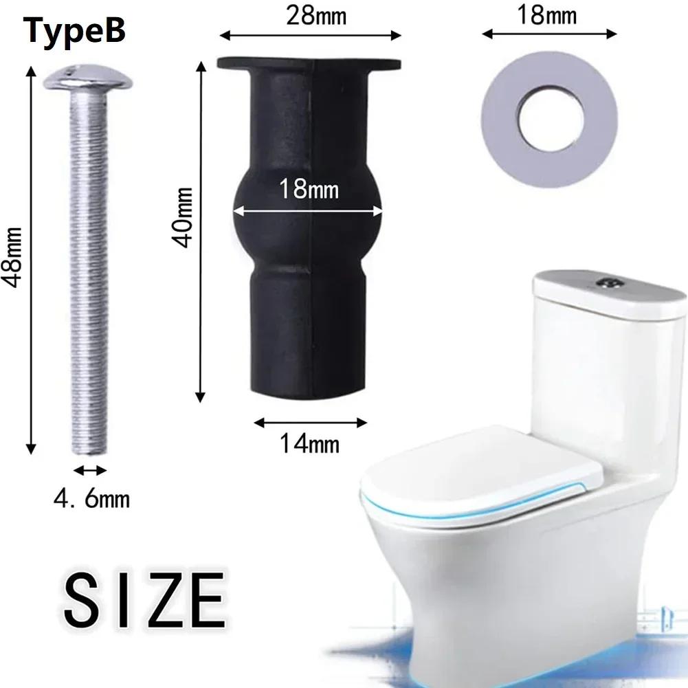 4/2pcs Toilet Seat Screws Nut Cover Lid Top Fixing Blind Hole Fitting Kits Bathroom Accessories Replacement Toilet Seat Screws