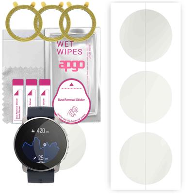3x apgo Υδρογέλης Ματ Προστατευτικό Οθόνης για Suunto 9 Peak, Φιλμ Υδρογέλης, Εύκαμπτο, Μαλακό TPU με στρώμα τοποθέτησης εύκολη εγκατάσταση