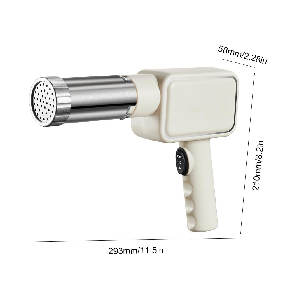 Handheld Automatic Dough Press Machine with 5 Different Shapes Portable Pasta Extruder Fast Pressing Pasta Machine Kitchen Tool