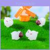 Adorable Night Glow Sheep Figurines Resin Miniatures For Terrarium Decoration