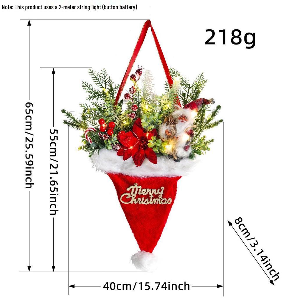 LED Christmas Hat for Adults & Children - Festive Party Decoration with Ornaments