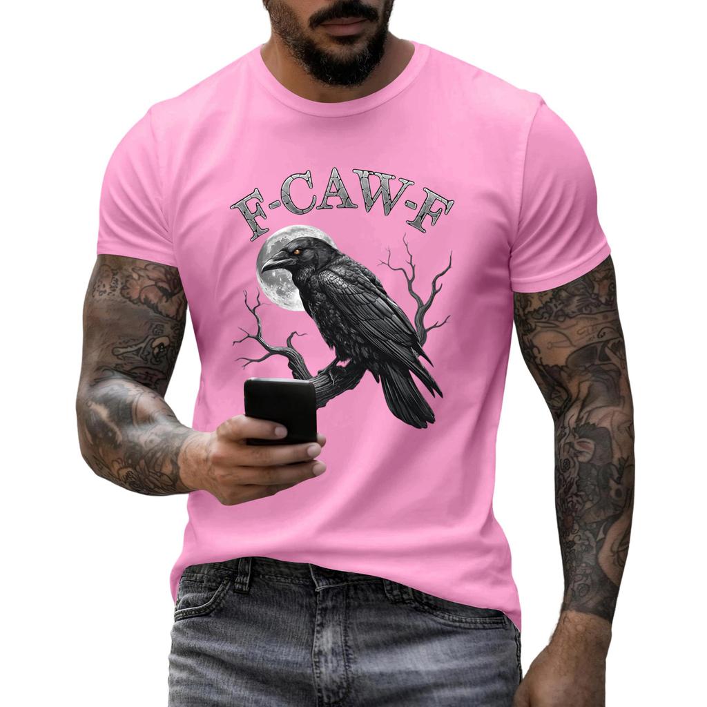 Men's Fashion Casual  Printed Short Sleeve Round Neck Pullover Tops