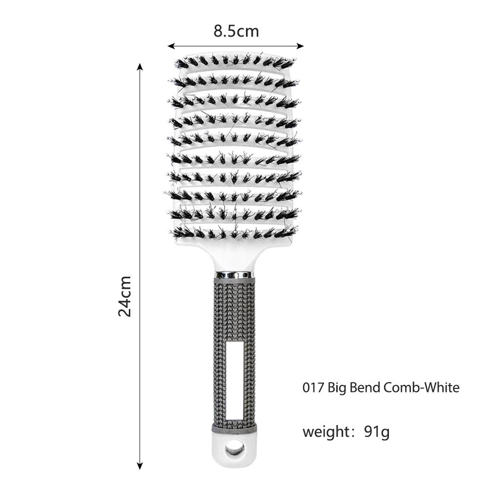 Nylon Boar Bristle Brush Teeth Top Selling Vent Hair Brush Rubber Handle Detangling Hair Comb Oval Scalp Massage Brush for Women