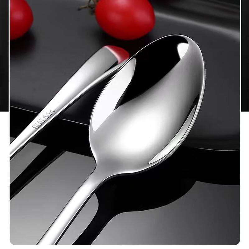Stainless Steel Dessert Spoons - 6-Piece Set