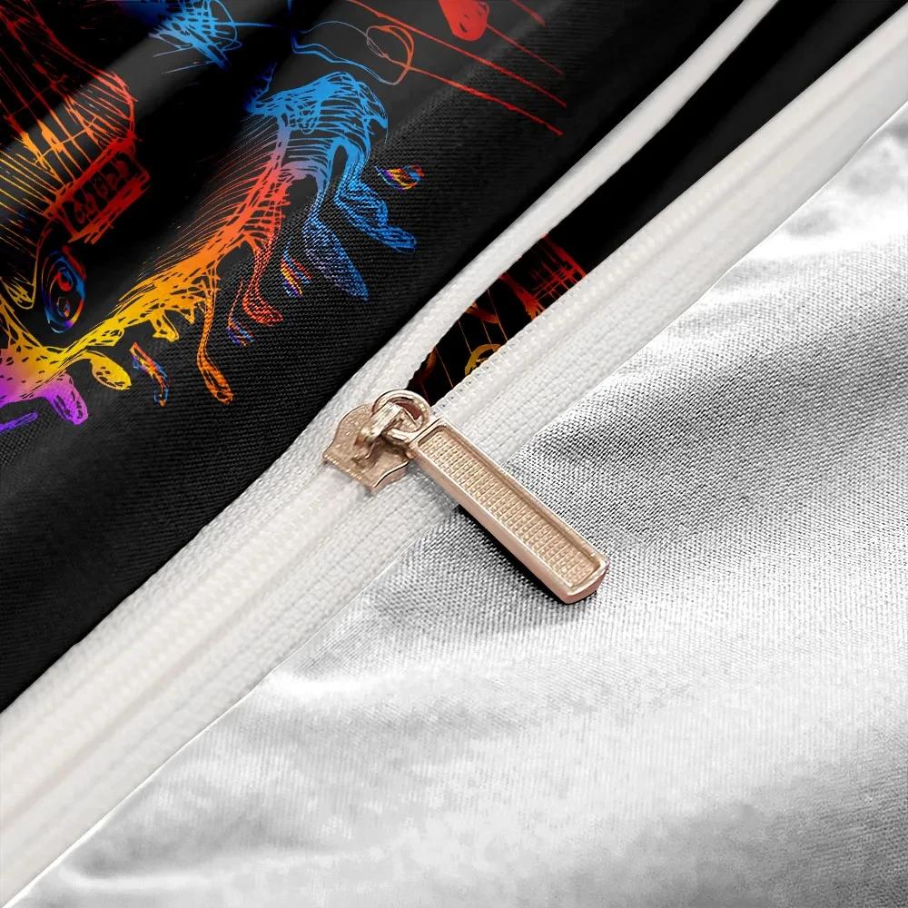 Guitar on Fire Abstract Duvet Cover Set UK Single Double Queen US Twin Full King Size Bed Linen Set Quilt Cover Pillowcase