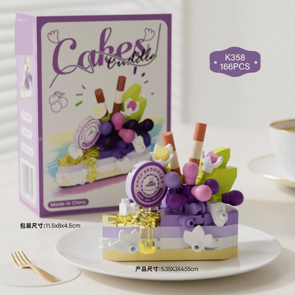 Mini Building Block Food Construction Set Bricks Toys for Children 8 Year Micro Bricks for Adults Birthday Gifts Cake Decoration