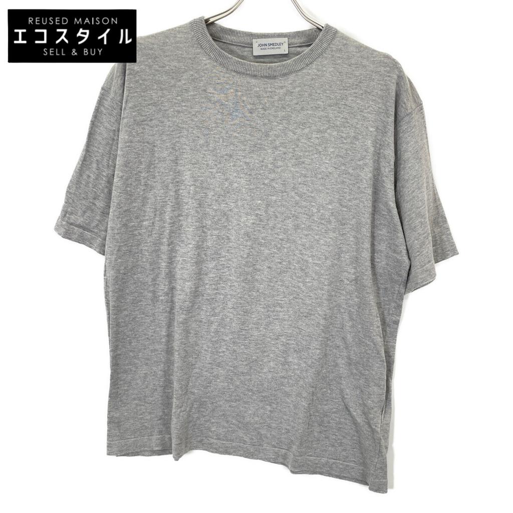JOHN SMEDLEY Gray 100% Cotton Summer Knit tops L grayUsed