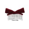 Red Velvet Bowknot Hair Clip Hair Comb Bow Hairpin Retro   Children