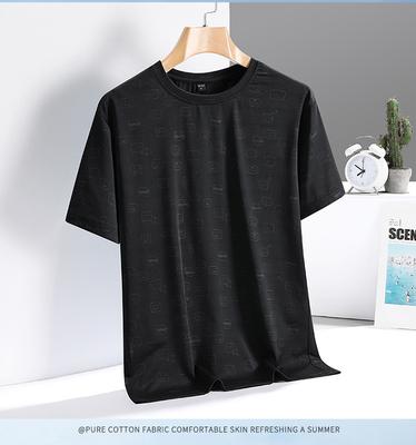 Sensazione di Ghiaccio Estivo Raffreddante Elastico Seta di Ghiaccio a Maniche Corte T-shirt Casual Versatile da Uomo, Sensazione di Freschezza Antirughe e Antibatterica