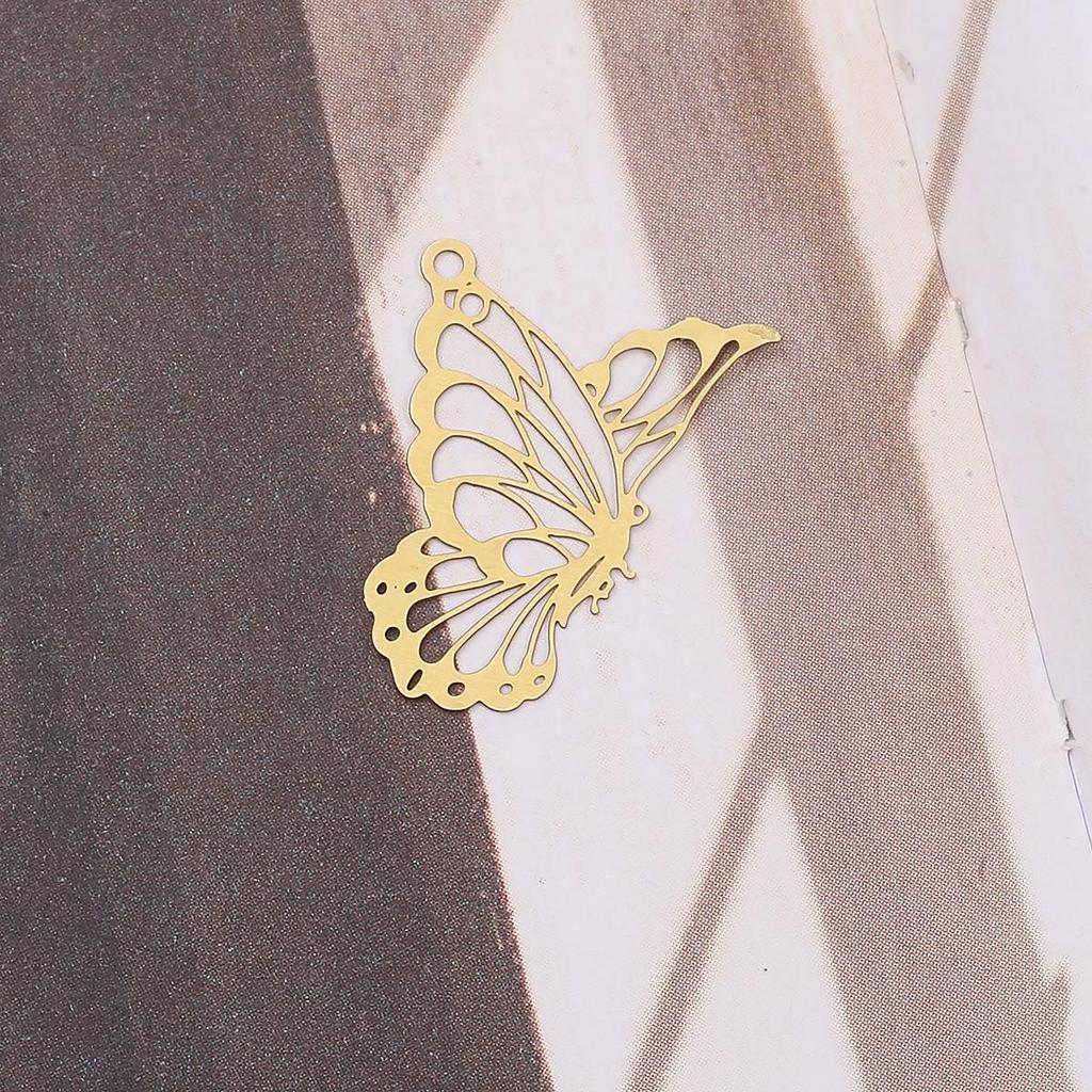 10pcs Copper Butterfly Wing Leaf Charm DIY Accessories Findings Supplies For Jewelry Making