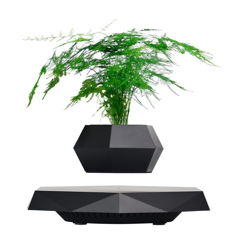 360Automatic Rotation Magnetic Floating Flower Pots Levitating Plant Pot Levitation Smart Flower Pot for Plants Home Decoration
