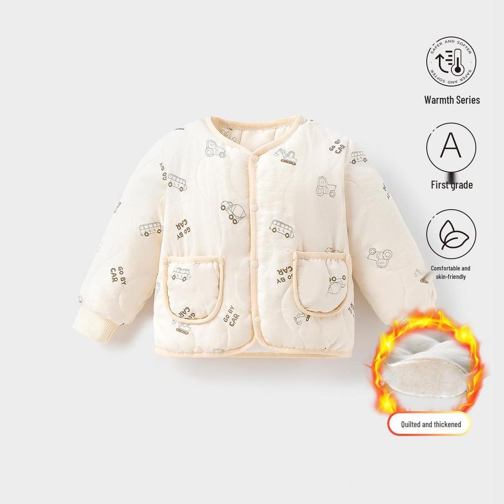 Children's Essential Cotton Jacket Liner for Autumn and Winter - Thickened Warm Outerwear for Girls