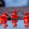 3Pcs/Bag Mini Resin Halloween Devil Duck Luminous Ornament Micro Landscape Diy Crafts Car Home Glow-In-The-Dark Decoration Gifts