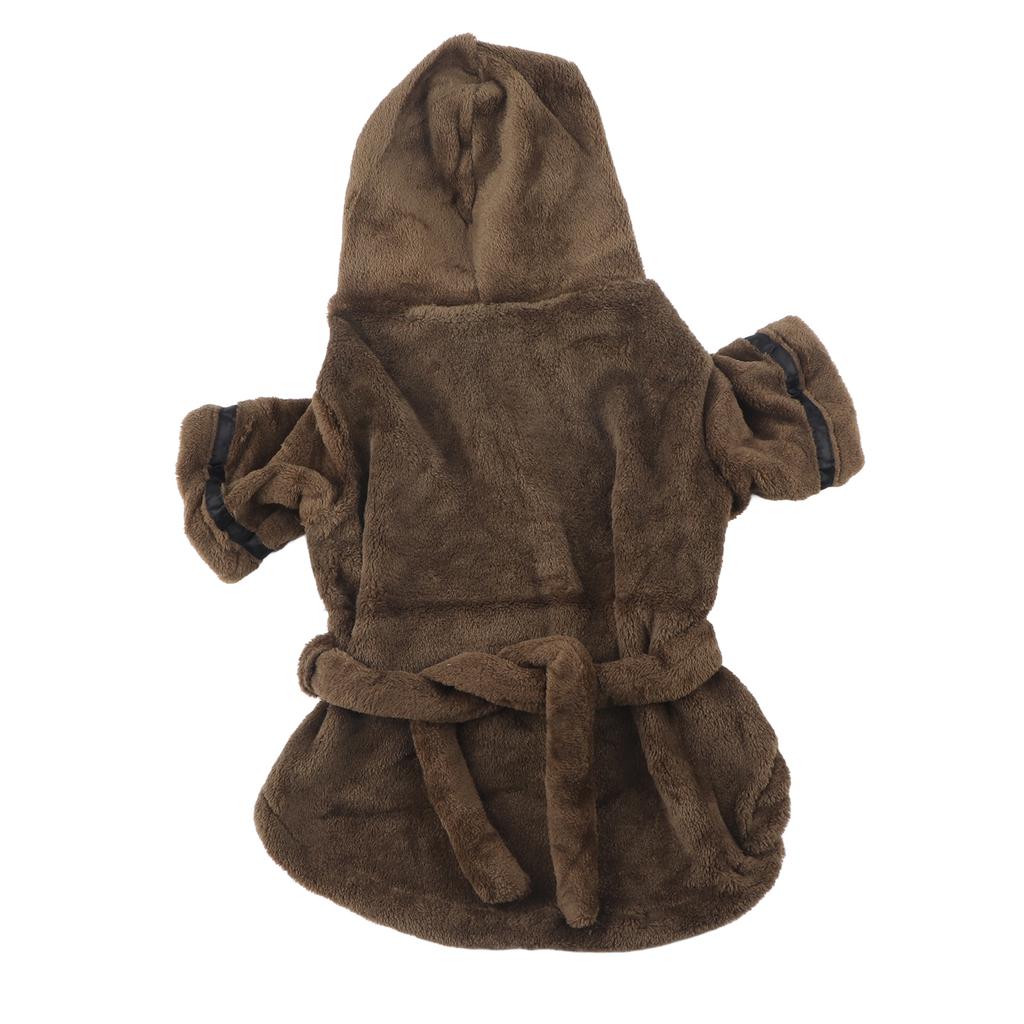 Pet Bathrobe Warm Flannel Quick Drying Dog Hooded Bath Towel with Hood for Puppy Small Dogs CatsXL