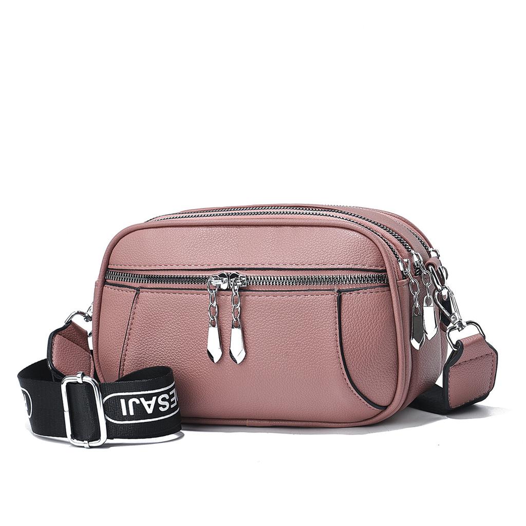 Casual small bag popular simple shoulder bag versatile fashion women's bag wide shoulder strap bag