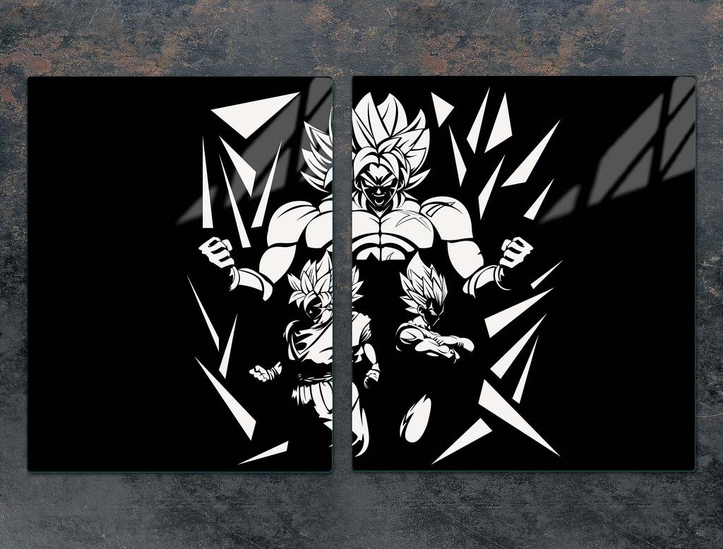 SZKLANA PŁYTA OCHRONNA NA KUCHENKĘ 85x52 ANIME