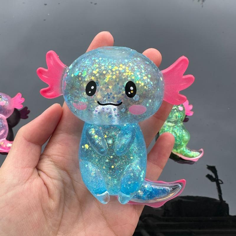 Colorful Salamander Maltose Fidget Toys Squishy Malt Sugar Filled Stretchy Axolotl Squeeze Toy Birthday Supplies Party Favors