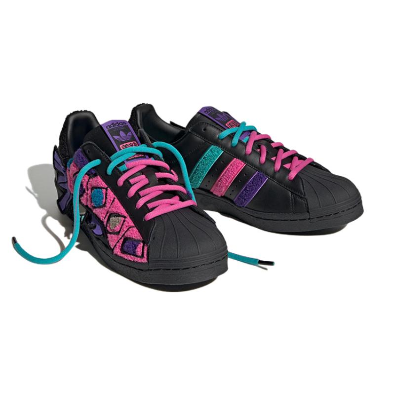adidas Originals Superstar 80s X Han Meilin 'Black Purple Pink' Sneakers ID4381