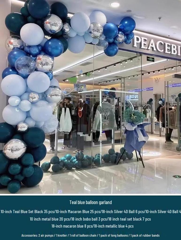 Graduation & Event Balloon Arch Decoration for Yoga Studio or Storefront Background